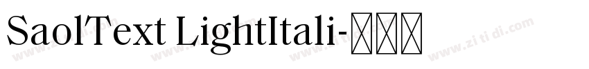 SaolText LightItali字体转换